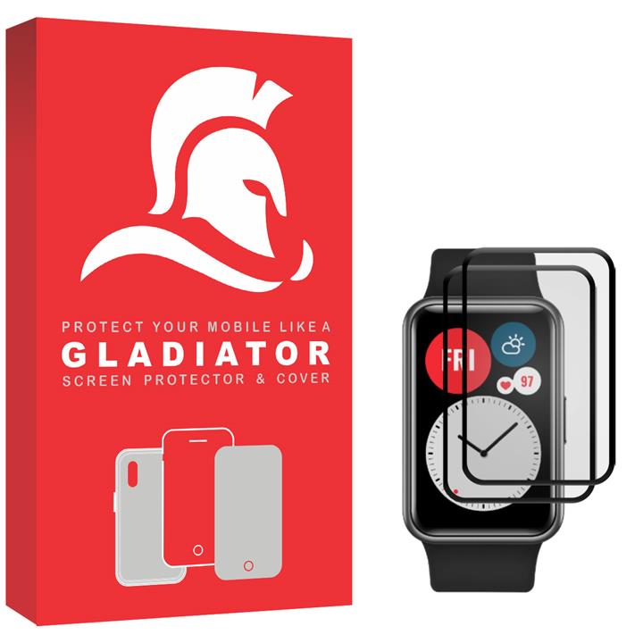 محافظ صفحه نمایش گلادیاتور مدل GWP2000 مناسب برای ساعت هوشمند هوآوی Watch Fit بسته دو عددی Gladiator GWP2000 Screen Protector For Huawei Watch Fit Pack of 2